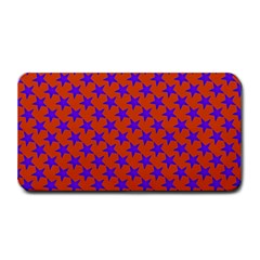 Purple Stars Pattern On Orange Medium Bar Mats by BrightVibesDesign