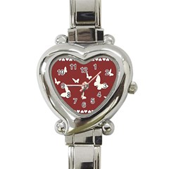 Heart Love Butterflies Animal Heart Italian Charm Watch