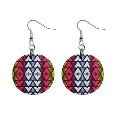 Background Colorful Geometric Unique Mini Button Earrings