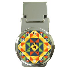 Background Geometric Color Plaid Money Clip Watches by Mariart