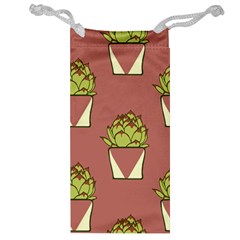 Cactus Pattern Background Texture Jewelry Bag