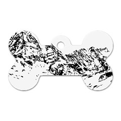 Mountain Ink Dog Tag Bone (two Sides)