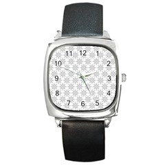 Ornamental Star Mandala Square Metal Watch