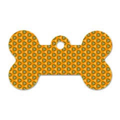 Pattern Halloween Pumpkin Color Leaf Dog Tag Bone (one Side)