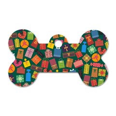 Presents Gifts Background Colorful Dog Tag Bone (two Sides)