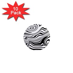 Lines Abstract Distorted Texture 1  Mini Magnet (10 Pack) 