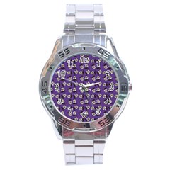 Daisy Purple Stainless Steel Analogue Watch by snowwhitegirl