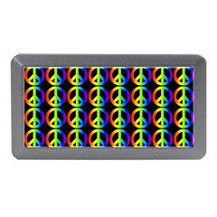 Retro Rainbow Gradient Peace Symbol Memory Card Reader (mini) by Pakrebo