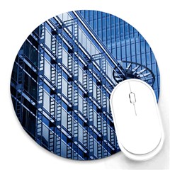 Abstract Architecture Azure Round Mousepads by Pakrebo