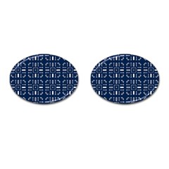 Background Blue Cufflinks (oval)