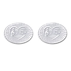 Circle Music Cufflinks (oval)