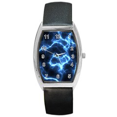 Electricity Blue Brightness Barrel Style Metal Watch