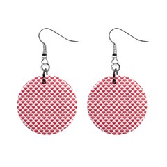 Red Diamond Mini Button Earrings