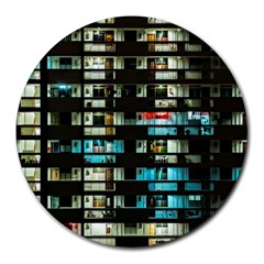 Architectural Design Architecture Building Cityscape Round Mousepads by Pakrebo