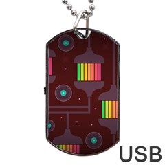 Non Seamless Pattern Background Dog Tag Usb Flash (one Side) by Simbadda