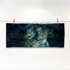 Aweome Troll With Skulls In The Night Hand Towel by FantasyWorld7