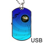 Music Reble Sound Concert Dog Tag USB Flash (One Side) Front