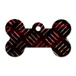 Background Red Metal Dog Tag Bone (One Side) Front