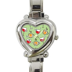 Cups And Mugs Heart Italian Charm Watch