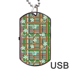 Textile Fabric Dog Tag Usb Flash (one Side)