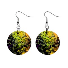 Background Star Abstract Colorful Mini Button Earrings