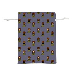 Nerdy 60s  Girl Pattern Light Grey Lightweight Drawstring Pouch (s)