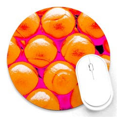 Pop Art Tennis Balls Round Mousepads by essentialimage