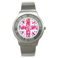 British Flag Abstract Stainless Steel Watch by Vaneshart