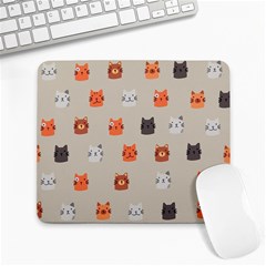 Cat Faces Pattern Large Mousepads by Vaneshart