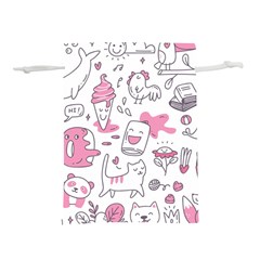 Set Kawaii Doodles Lightweight Drawstring Pouch (m)