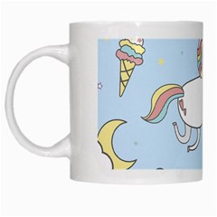 Unicorn Seamless Pattern Background Vector White Mugs by Sobalvarro