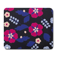 Vector Seamless Flower And Leaves Pattern Large Mousepads by Sobalvarro