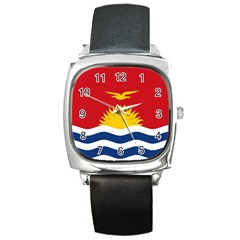 Flag Of Kiribati Square Metal Watch by trulycreative