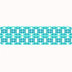 Teal White  Abstract Pattern Large Bar Mats by BrightVibesDesign