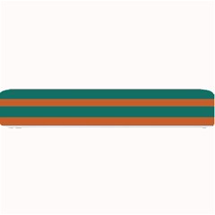 Black Stripes Orange Brown Teal Small Bar Mats by BrightVibesDesign