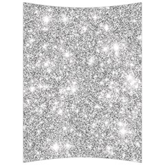 Silver And White Glitters Metallic Finish Party Texture Background Imitation Back Support Cushion by genx