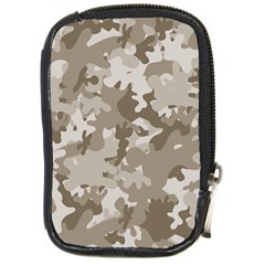 Tan Army Camouflage Compact Camera Leather Case by mccallacoulture