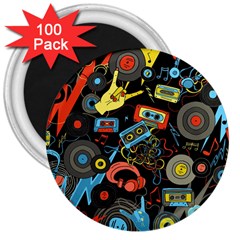 Music Pattern 3  Magnets (100 Pack) by Sapixe