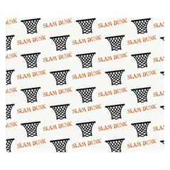 Slam Dunk Baskelball Baskets Double Sided Flano Blanket (small)  by mccallacoulturesports