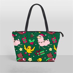 Funny Decoration Christmas Pattern Background Classic Shoulder Handbag by Vaneshart