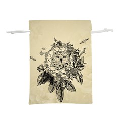 Owl On A Dreamcatcher Lightweight Drawstring Pouch (m)