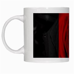 Roses Rouge Fleurs White Mugs by kcreatif