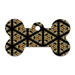 Pattern Stained Glass Triangles Dog Tag Bone (Two Sides) Front