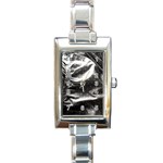 Polka Dots 1 2 Rectangle Italian Charm Watch Front