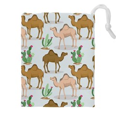 Camels Cactus Desert Pattern Drawstring Pouch (5xl)