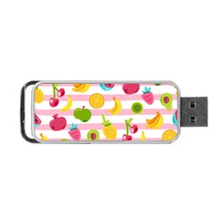 Tropical Fruits Berries Seamless Pattern Portable Usb Flash (one Side) by Vaneshart