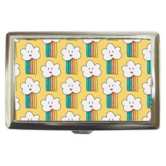 Smile Cloud Rainbow Pattern Yellow Cigarette Money Case by Vaneshart