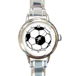 Soccer Lovers Gift Round Italian Charm Watch Front