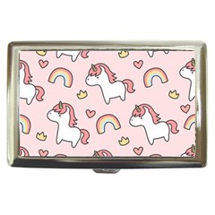 Cute Unicorn Rainbow Seamless Pattern Background Cigarette Money Case by Vaneshart