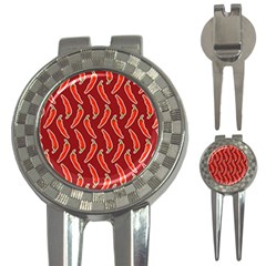 Chili Pattern Red 3-in-1 Golf Divots by BangZart
